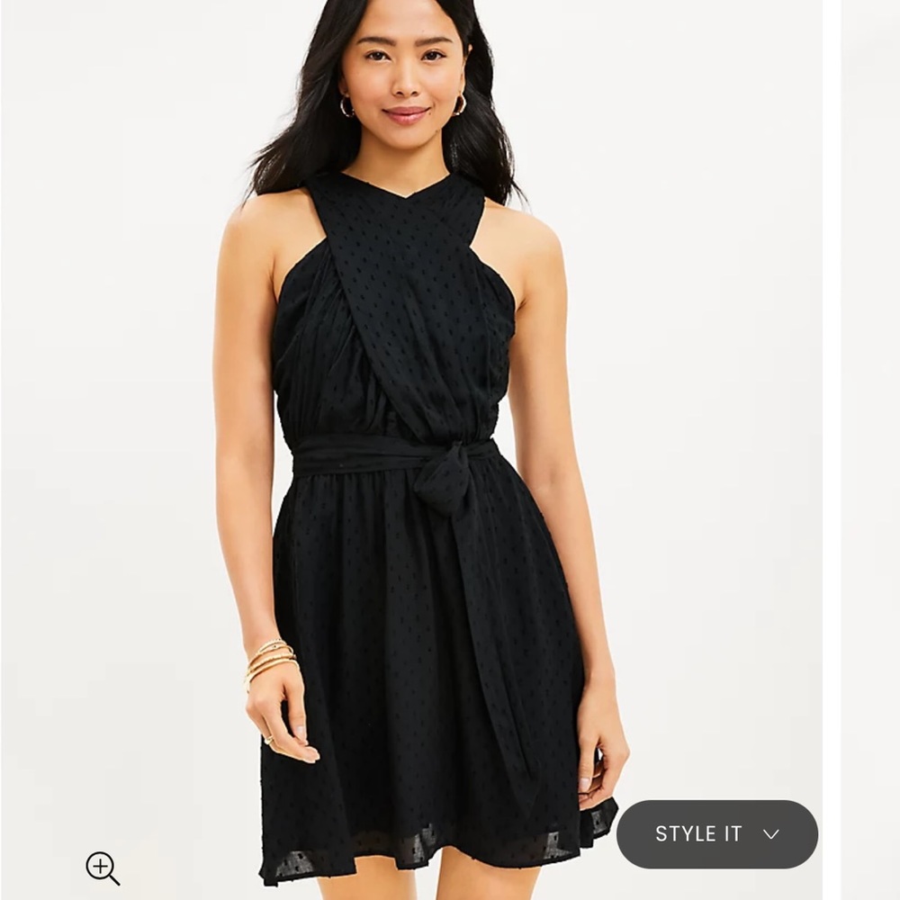 LOFT Black Halter Dress